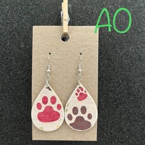 Homemade wood earrings